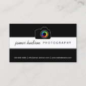 Kamera-bunte Fensterladen-Fotografie Visitenkarte (Vorderseite)