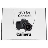 Kamera Candid Fotograf Große Geschenktüte (Vorderseite)