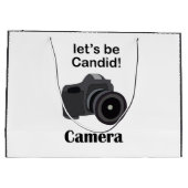 Kamera Candid Fotograf Große Geschenktüte (Rückseite)