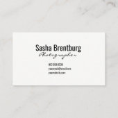 Kamera-Foto-Geschäfts-Karte Visitenkarte (Rückseite)