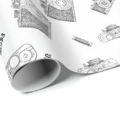 Kamera-Foto Geschenkpapier (Rolleneckpunkt)