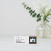 Kamera-Fotograf Spaß bunter Lomo Aktions-S Mini Visitenkarte (Stehend Vorderseite)