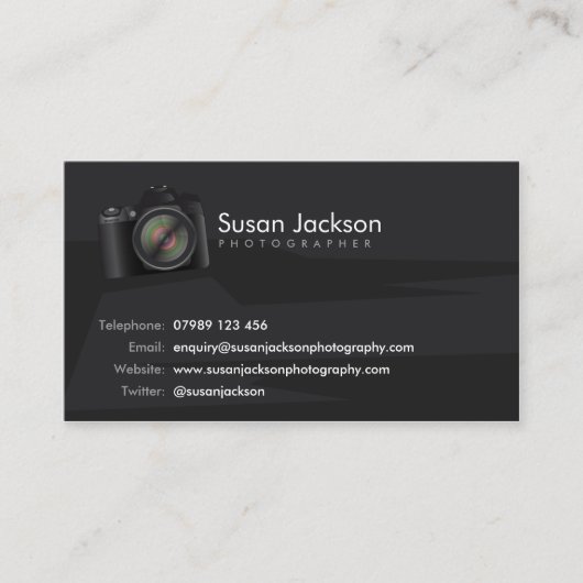 Kamera-Fotograf-Visitenkarte Visitenkarte (Vorderseite)