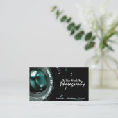 Kamera-Fotografdoppeltes versah Visitenkarten mit Visitenkarte (Stehend Vorderseite)