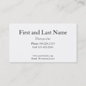 Kamera-Fotografie Visitenkarte (Rückseite)