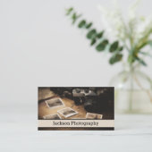 Kamera-Fotografie-Visitenkarte Visitenkarte (Stehend Vorderseite)