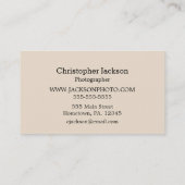 Kamera-Fotografie-Visitenkarte Visitenkarte (Rückseite)