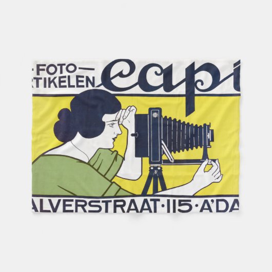 Kamera Frau, Fotograf, Van Caspel Fleecedecke (Vorderseite (Horizontal))