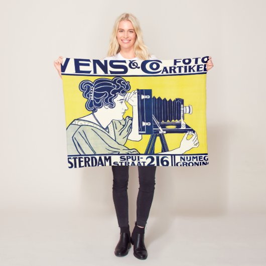 Kamera Frau, Fotograf, Van Caspel Fleecedecke (Beispiel)