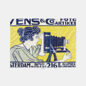 Kamera Frau, Fotograf, Van Caspel Fleecedecke (Vorderseite (Horizontal))