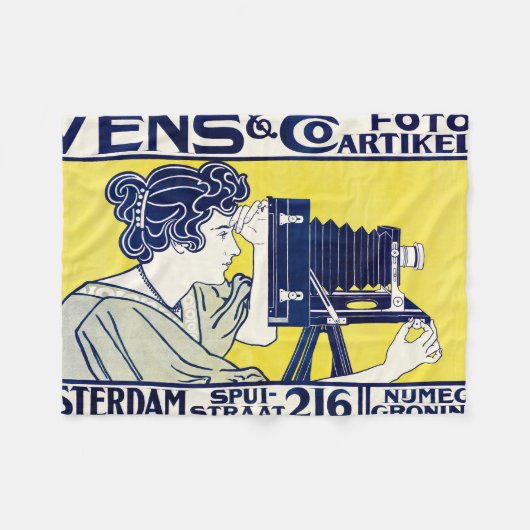 Kamera Frau, Fotograf, Van Caspel Fleecedecke (Vorderseite (Horizontal))