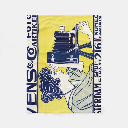 Kamera Frau, Fotograf, Van Caspel Fleecedecke (Vorderseite)