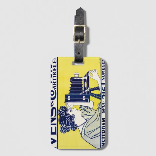 Kamera Frau, Fotograf, Van Caspel Gepäckanhänger (Vorderseite Vertikal)