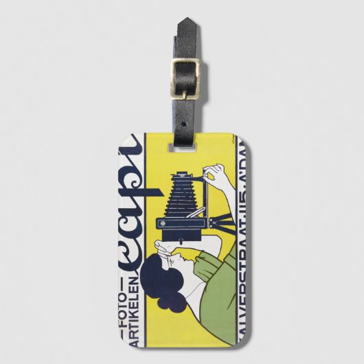 Kamera Frau, Fotograf, Van Caspel Gepäckanhänger (Vorderseite Vertikal)