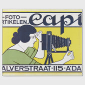 Kamera Frau, Fotograf, Van Caspel Geschenkpapier (Flach)