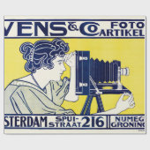 Kamera Frau, Fotograf, Van Caspel Geschenkpapier (Flach)