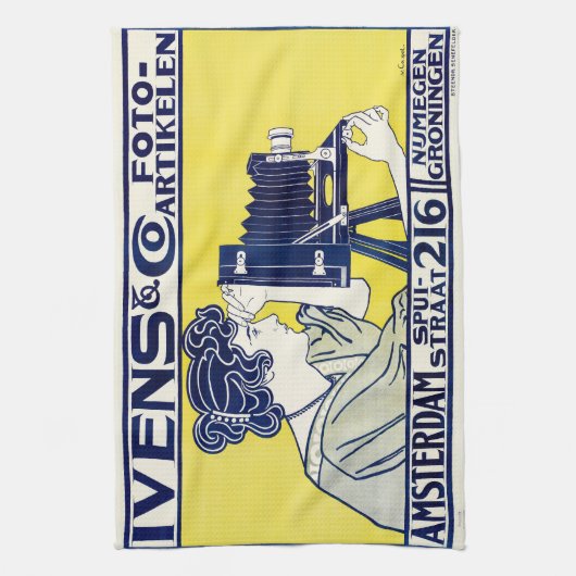 Kamera Frau, Fotograf, Van Caspel Geschirrtuch (Vertikal)