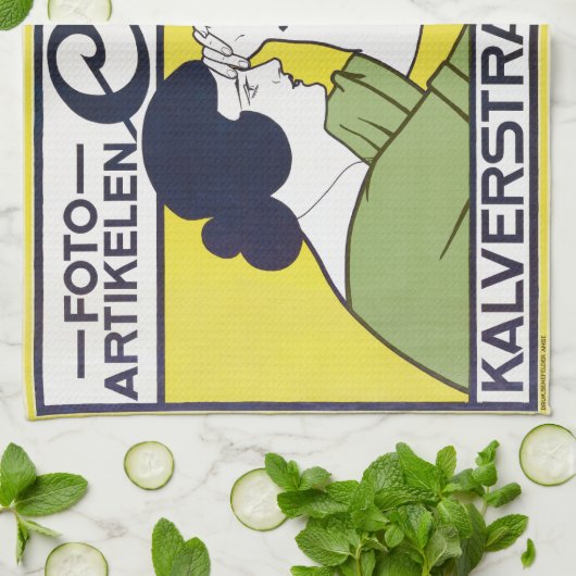 Kamera Frau, Fotograf, Van Caspel Geschirrtuch (Gefaltet)