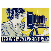 Kamera Frau, Fotograf, Van Caspel Große Geschenktüte (Vorderseite)