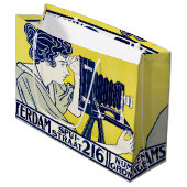 Kamera Frau, Fotograf, Van Caspel Große Geschenktüte (Vorderseite Schrägansicht)