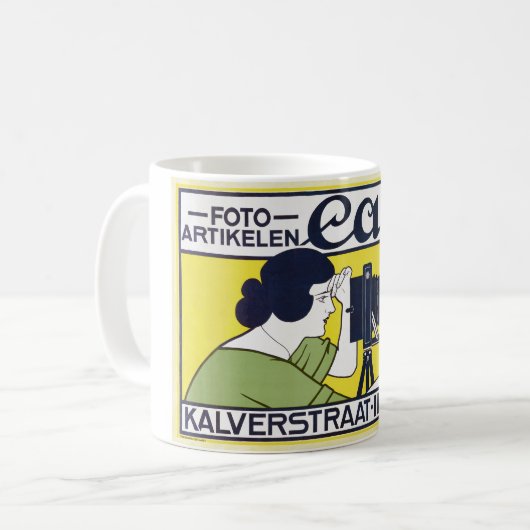 Kamera Frau, Fotograf, Van Caspel Kaffeetasse (Vorderseite Links)