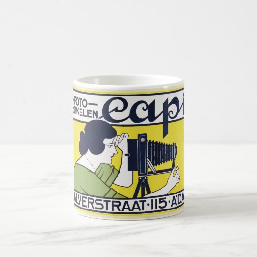 Kamera Frau, Fotograf, Van Caspel Kaffeetasse (Mittel)