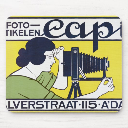 Kamera Frau, Fotograf, Van Caspel Mousepad (Vorne)