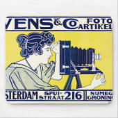 Kamera Frau, Fotograf, Van Caspel Mousepad (Vorne)
