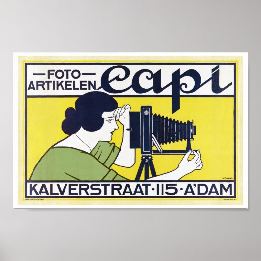 Kamera Frau, Fotograf, Van Caspel Poster (Vorne)