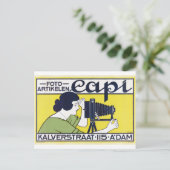 Kamera Frau, Fotograf, Van Caspel Postkarte (Stehend Vorderseite)