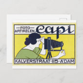 Kamera Frau, Fotograf, Van Caspel Postkarte (Vorne/Hinten)