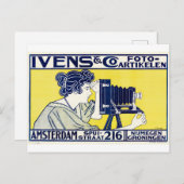 Kamera Frau, Fotograf, Van Caspel Postkarte (Vorne/Hinten)