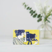 Kamera Frau, Fotograf, Van Caspel Visitenkarte (Stehend Vorderseite)