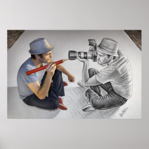 Kamera für Stift Vs - 3D-Spiegel Poster