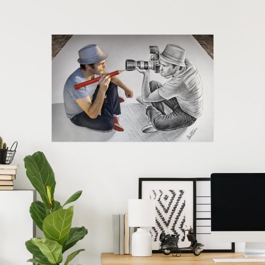 Kamera für Stift Vs - 3D-Spiegel Poster (Heimbüro)