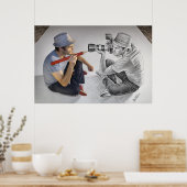 Kamera für Stift Vs - 3D-Spiegel Poster (Küche)