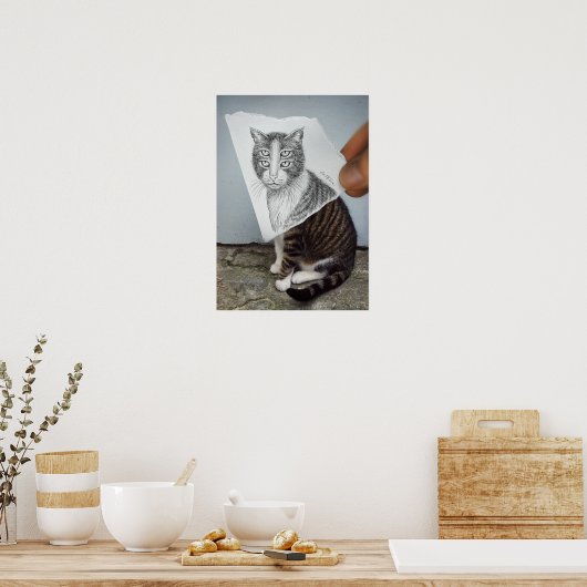 Kamera für Stift Vs - 4 Augen-Katze Poster (Küche)