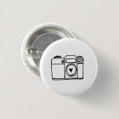 Kamera-Gekritzel Pinback Knopf Button (Vorne & Hinten)