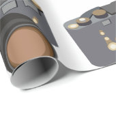 Kamera Geschenkpapier (Rolleneckpunkt)