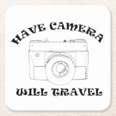 Kamera haben, wird reisen - Untersetzer (Vorderseite)