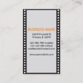 Kamera-Ikone mit Film-Streifen für Fotografen Visitenkarte (Rückseite)