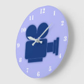 KAMERA-ILLUSTRATION MIT WEISSEN ZAHLEN GROßE WANDUHR (Winkel)