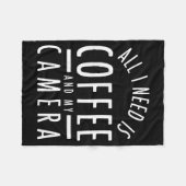Kamera & Kaffee - Lustiger Fotografie-Spruch Fot Fleecedecke (Vorderseite (Horizontal))