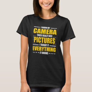 Kamera Kameramann Objektiv Bild Fotografie Fotogra T-Shirt