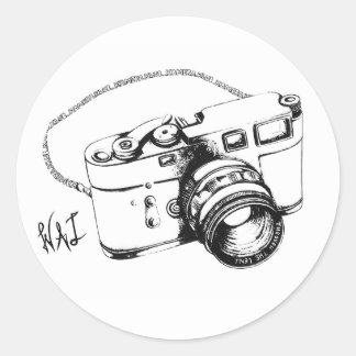 Kamera Klub (Stickers) Runder Aufkleber