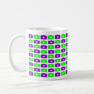 Kamera-Liebe-Tasse (Grün u. Lila) Kaffeetasse