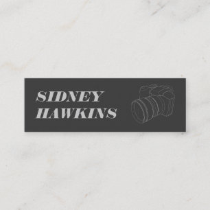 Kamera (Linie Art) Fotografie Mini Visitenkarte