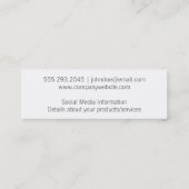 Kamera (Linie Art) | Fotografie Mini Visitenkarte (Rückseite)