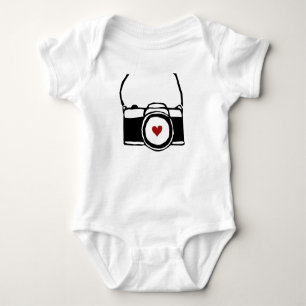 Kamera mit Bügel-Fotograf-Baby-Bodysuit Baby Strampler