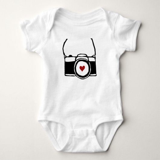 Kamera mit Bügel-Fotograf-Baby-Bodysuit Baby Strampler (Vorderseite)